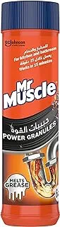 Mr. Muscle Power Granules Drain Cleaner for Grease and Food Clogs, Works in 15 Minutes, 500 g