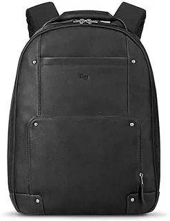 SOLO Executive 15.6 Inch Premium Leather Laptop Backpack, Espresso