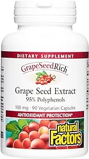 Natural Factors Grape Seed Extract 100 Mg 90 Vegetarian Capsules