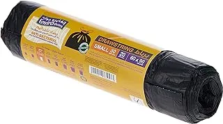 Enviro Guard 20-Piece Garbage Bags Small Size 30-Gallons Black Drawstring 60x90cm