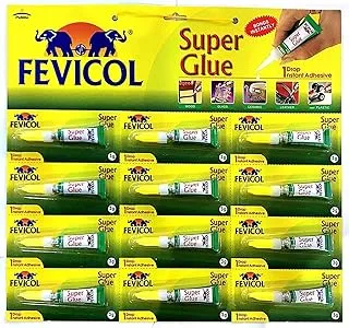 Fevicol Super Glue 1 Drop Instant Adhesive, 3g x 12 Nos