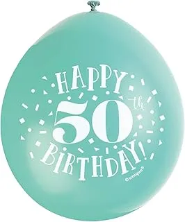 بالونات Happy 50Th الفريدة من نوعها ، مقاس 9 بوصة