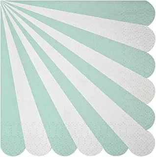 Meri Meri Toot Sweet Aqua Stripe Napkins 20 Pieces, Small