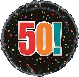 Unique 50Th Birthday Cheer Foil Balloon, 18-Inch Size