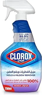 Clorox Mold & Mildew Remover spray with bleach, 750ml, Kills 99.9% Of Germs, 100% Destroys Mold and Mildew