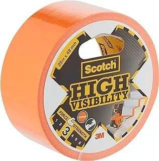 Scotch Universal Duct Tape High visibility Repair Canvas 48mmx25m, 1 roll/pack | Orange color | For general purpose | Holds quickly and reliably | For everyday repairs and projects