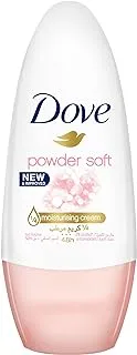 DOVE Antiperspirant Deodorant Roll-On, for 48 hour protection, Powder Soft, alcohol free with ¼ moisturising cream, 50ml