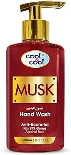 Cool & Cool Arabic Series Musk Hand Wash -500Ml - Antibacterial, Alcohol-Free, Moisturizing with Vitamin E, 99% Germ-Killing Formula