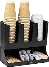 Mind Reader 'Flume' 6 Compartment Condiment & Cups Organizer 13.5 x 4.30 x 12 UPRIGHT6BLK