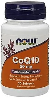 Now Co Q10 50 Mg Vitamin E & Selenium Softgels - 50 كبسولة هلامية