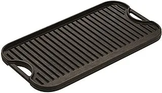 Lodge Pre-Seasoned Cast Iron Reversible Grill/Griddle With Handles, 20 Inch X 10.5 Inch One Tray