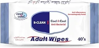 Cool & Cool Adult Wipes - 40 Pieces