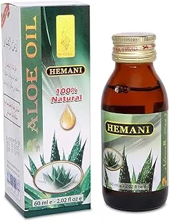 Hemani Aloe Vera Oil - 60 ml, 100% Natural Heals Skin Problems, Guards Against Inflammation & Pain, Promotes Healing Damaged Tissues