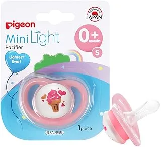 Pigeon Pigeon, Minilight Pacifier, Ultra Light Weight, Soft Silicone Nipple, Bpa Free, S Size, Girl