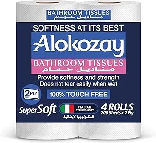 Alokozay 2 Ply Bathroom Tissues 4 Rolls