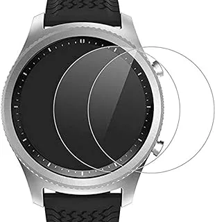 2 قطعة HD Clear 9H صلابة زجاج مقسى واقي شاشة زجاجي لسامسونج Gear S3 Frontier / S3 Classic Smart Watch