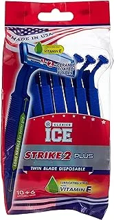 Clasico Ice Strike ، شفرة حلاقة مزدوجة ذات مقبض طويل (جراب من 16 شفرة)