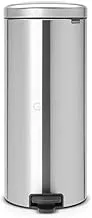 Brabantia 114380 Pedal Bin newIcon with Plastic Inner Bucket, 30 Litre - Matt Steel