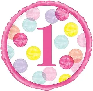 Unique Dots Foil Balloon, 18-Inch Size, Pink