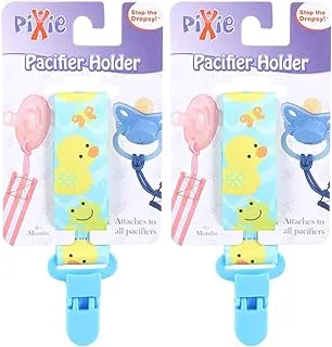 Pixie Pacifier Holder Duck Print, Pack Of 2