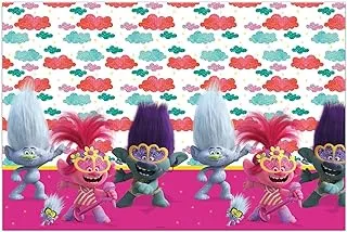 Procos Birthday Party Supply Trolls Plastic Tablecover -Multi Color 53316