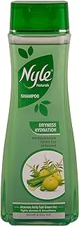 شامبو Nyle Dryness Hydration بخلاصات طبيعية من الألوفيرا والتولسي والأملا والشاي الأخضر لشعر ناعم وحريري (400 مل)