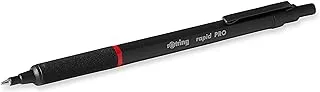 Rotring Rapid Pro قلم رسم فني ذو سن كروي قابل للسحب ، برميل أسود ، نقطة متوسطة ، حبر أزرق (1904292)