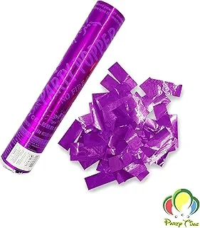 PARTY TIME - 1 Piece Purple Party Supplies - Confetti Sticks Cannons with Metallic Foil Papers inside for All Events and Occasions of your Loved Ones (30 cm.)