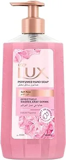 Lux Perfumed Liquid Hand Wash, for all skin types, Soft Rose, glycerin enriched liquid soap, 250ml