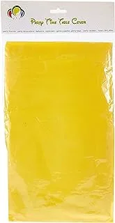 PARTY TIME - Disposable Party Table Cloths Wedding Bridal Shower Plastic Tablecloths 1Piece (54 x 108inch) (Yellow)