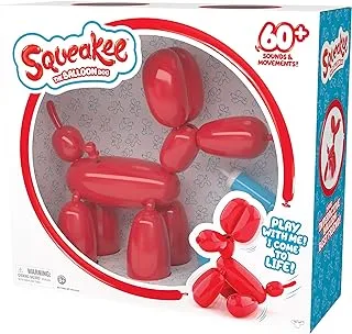 لعبة Squeakee the Balloon Dog S1 Large Sgl Pk ، أحمر ، 12300