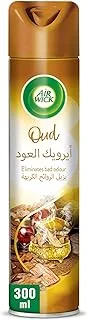 Air Wick Oud Aerosol, Easy to Use Air Freshener, Eliminates Bad Odour like Cat Litter Smell, 300 ml