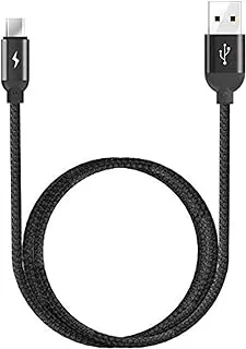 WIWU YZ-105 Atom Micro USB Charging & Sync Cable 2.4A, Black - 1200mm