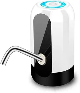 Showay Water Bottle Pump，Automatic Water Dispenser Usb Rechargeable Bottle Charging Portable Water Bottle Switch For Home Kitchen Office （White）