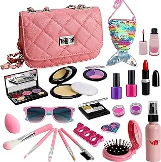 Pretend MakEUp Girls Cosmetic Toys - Fake Make Up Kit Pretend Make Up Set For Kids Girl Children Princess Play MakEUp Game Christmas Birthday Gifts Cosmetic Toys For 2 3 4 5 6 Years Old Girls Gift