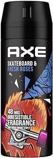 AXE Men Deodorant Body Spray, for long lasting odour protection, Skateboard & Fresh Roses, 48 hours of freshness, 150ml