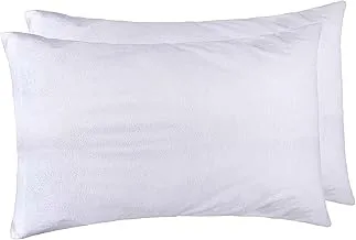 Interhome 100% Waterproof Pillow Protector 2 Pcs Set - White, 50X75 Cm