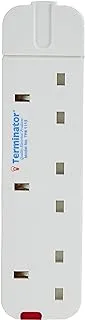 Terminator Rewirable Strip 3G/13A/Uk Socket Tpb 1113 Terminator, White, 3 Way Uk