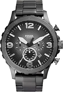 Fossil Nate Men's Watch with Oversized Chronograph Watch Dial and Stainless Steel or Leather Band