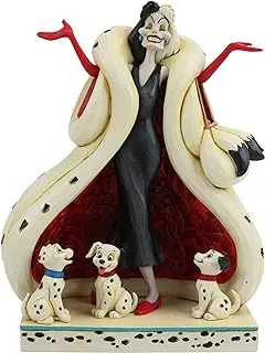 Enesco Disney Traditions By Jim Shore 101 Dalmatians Cruella De Vil With Puppies Figurine, 8.2 Inch, Multicolor