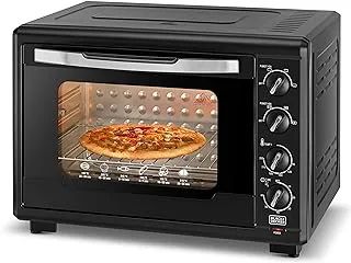 Black+Decker 55L Double Glass Multifunction Toaster Oven with Rotisserie for Toasting/Baking/Broiling, Black – TRO55RDG-B5