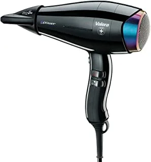 Valera 586.15 Black,Valera E-Power 2020 Hair Dryer, 1600 Watts, Rotocord Black, Black,