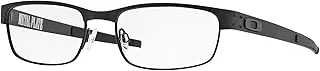 Oakley Men's Ox5038 Metal Plate Titanium Rectangular Prescription Eyeglass Frames