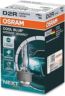 OSRAM XENARC® COOL BLUE® INTENSE D2R, 20% more brightness, up to 6,000K, xenon headlight lamp, LED look, Folding box (1 lamp)