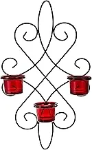 Harmony Glass Candle Holder With Metal Hanger - 3 Piece Set