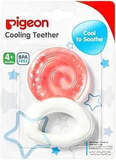 Pigeon Cooling Teether, With Sterilized Water, Wide Handle, Bpa Free, Circle, Red