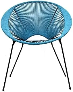 Dubai Garden Centre Round Chair, 75 cm Length x 80 cm Width x 70 cm Height, Turquoise