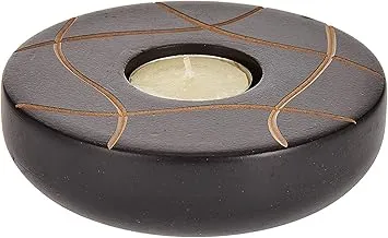 Harmony 1Pc Tealight Candle With Wooden Art Foot 37311