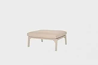 MAIORI- CLASSIQUE OTTOMAN WITH CUSHION,LIGHT TAUPE FRAME SABLE FABRIC