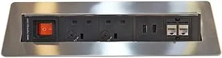 Mahmayi Ergo 47 Module 2 USB Charging Ports or 2 Ethernet Port Flip Power، ME47FPM، متعدد الألوان